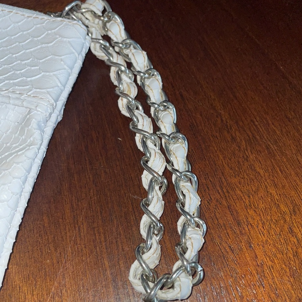 Express White Scale Pattern Clutch - image 8